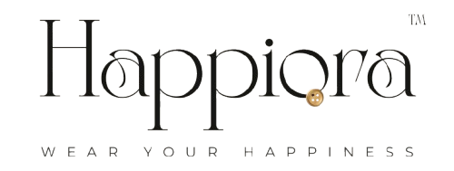 Happiora logo with tagline 'Wear Your Happiness' on a white background
