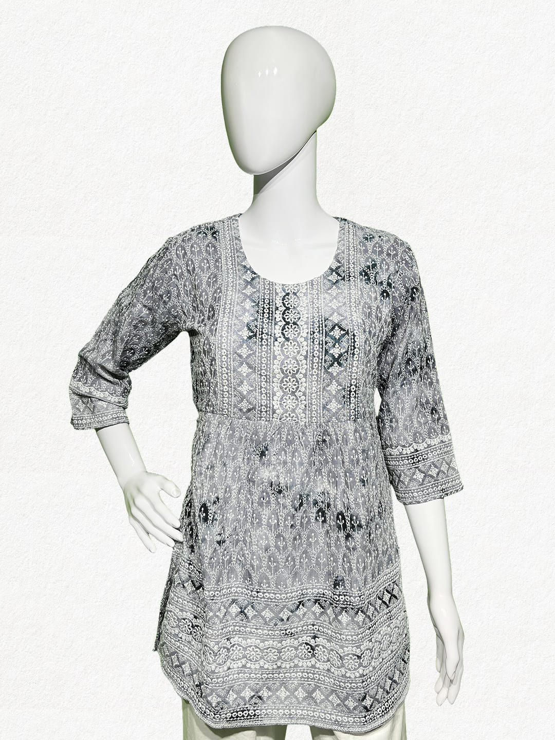 Happiora Smoky Mist: Embroidered Tie-Dye Co-ord Set