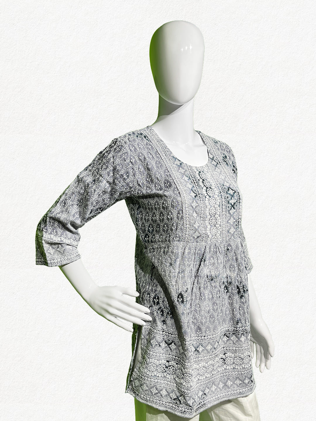 Happiora Smoky Mist: Embroidered Tie-Dye Co-ord Set