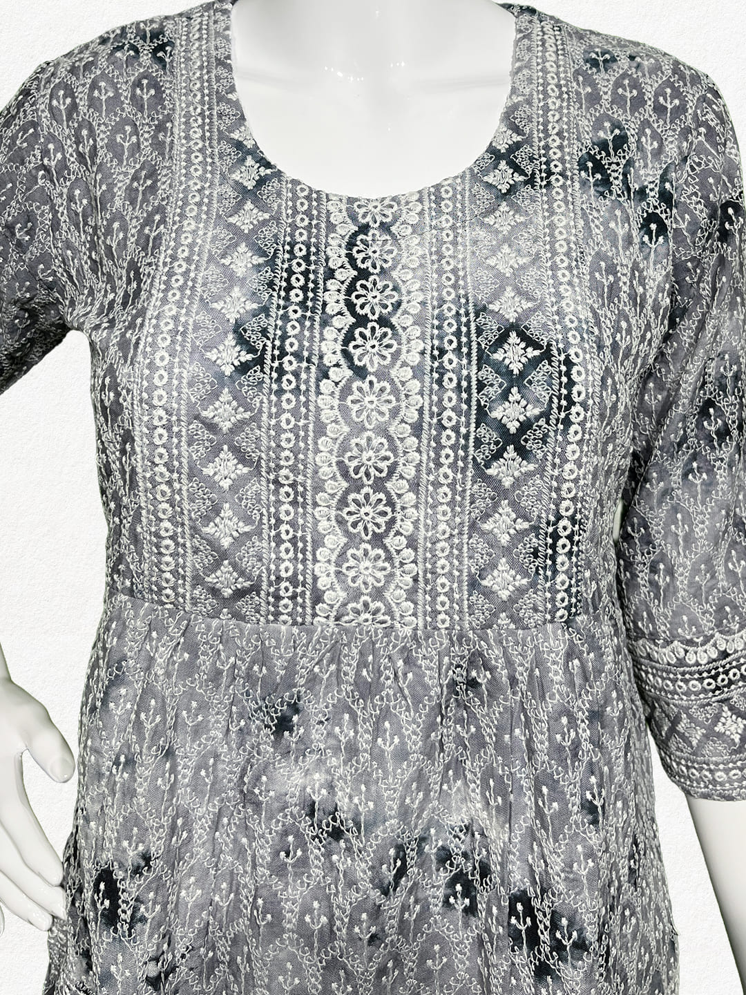 Happiora Smoky Mist: Embroidered Tie-Dye Co-ord Set