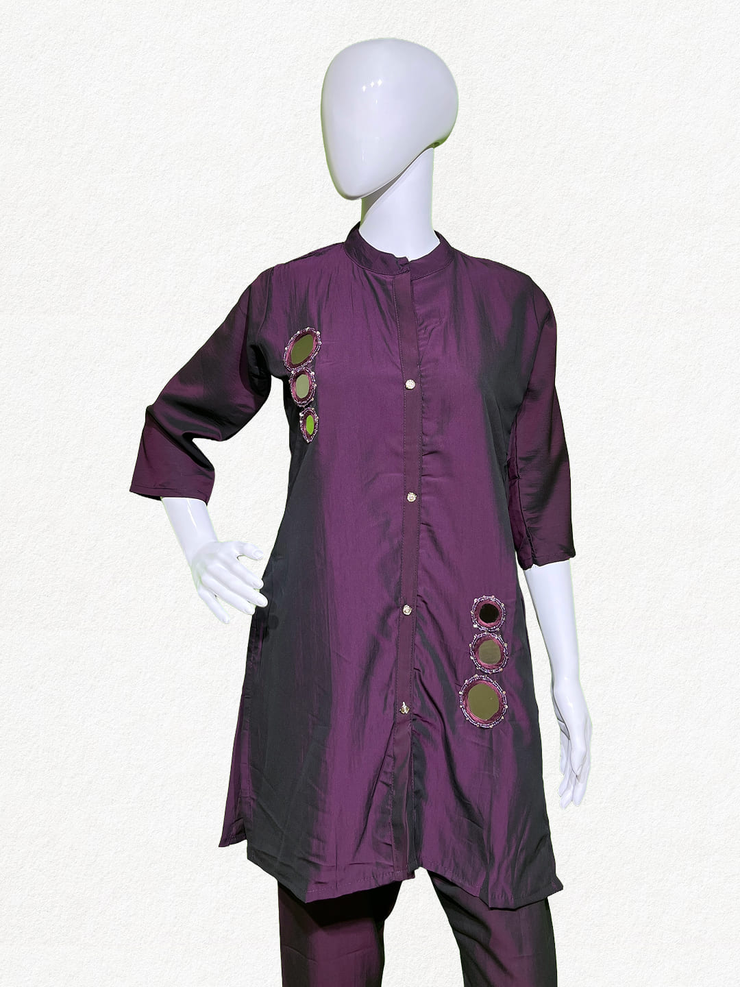 Happiora Twilight Reflection: Mirror-Accented Co-ord Set