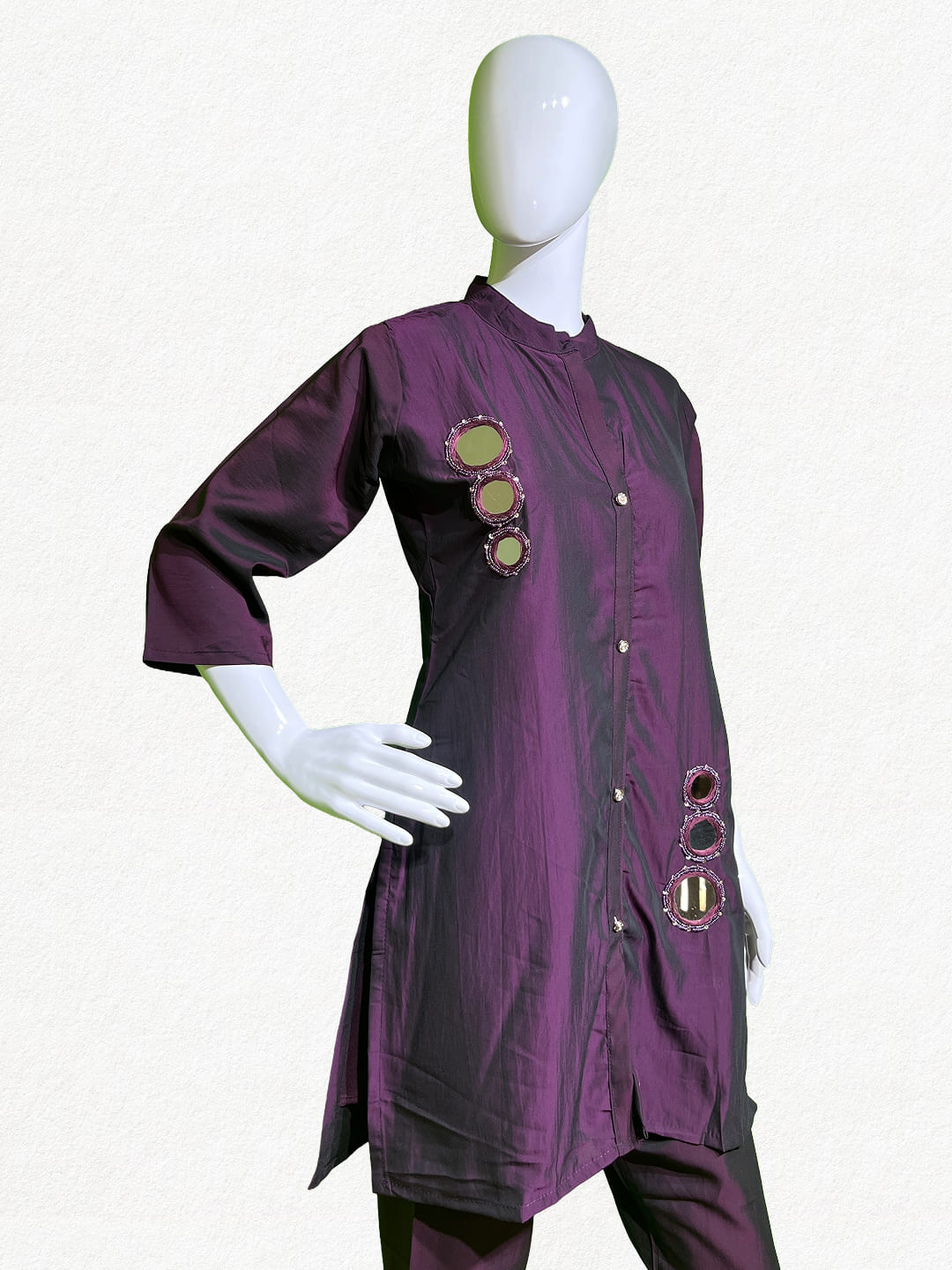 Happiora Twilight Reflection: Mirror-Accented Co-ord Set