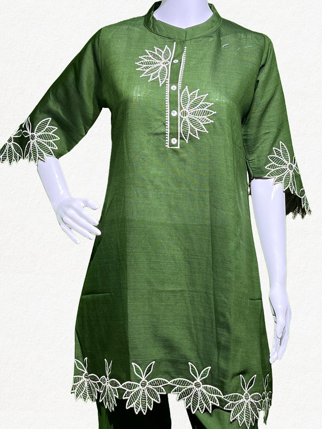 Happiora Forest Fern: Cutwork Embroidered Co-ord Set