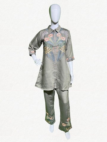 Happiora Willow Meadow: Botanical Embroidered Co-ord Set