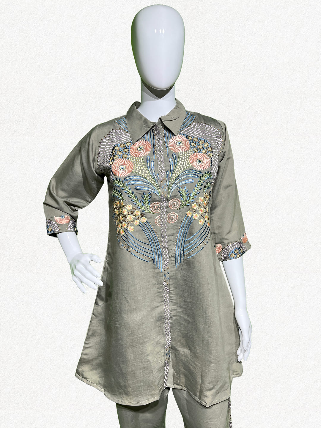 Happiora Willow Meadow: Botanical Embroidered Co-ord Set