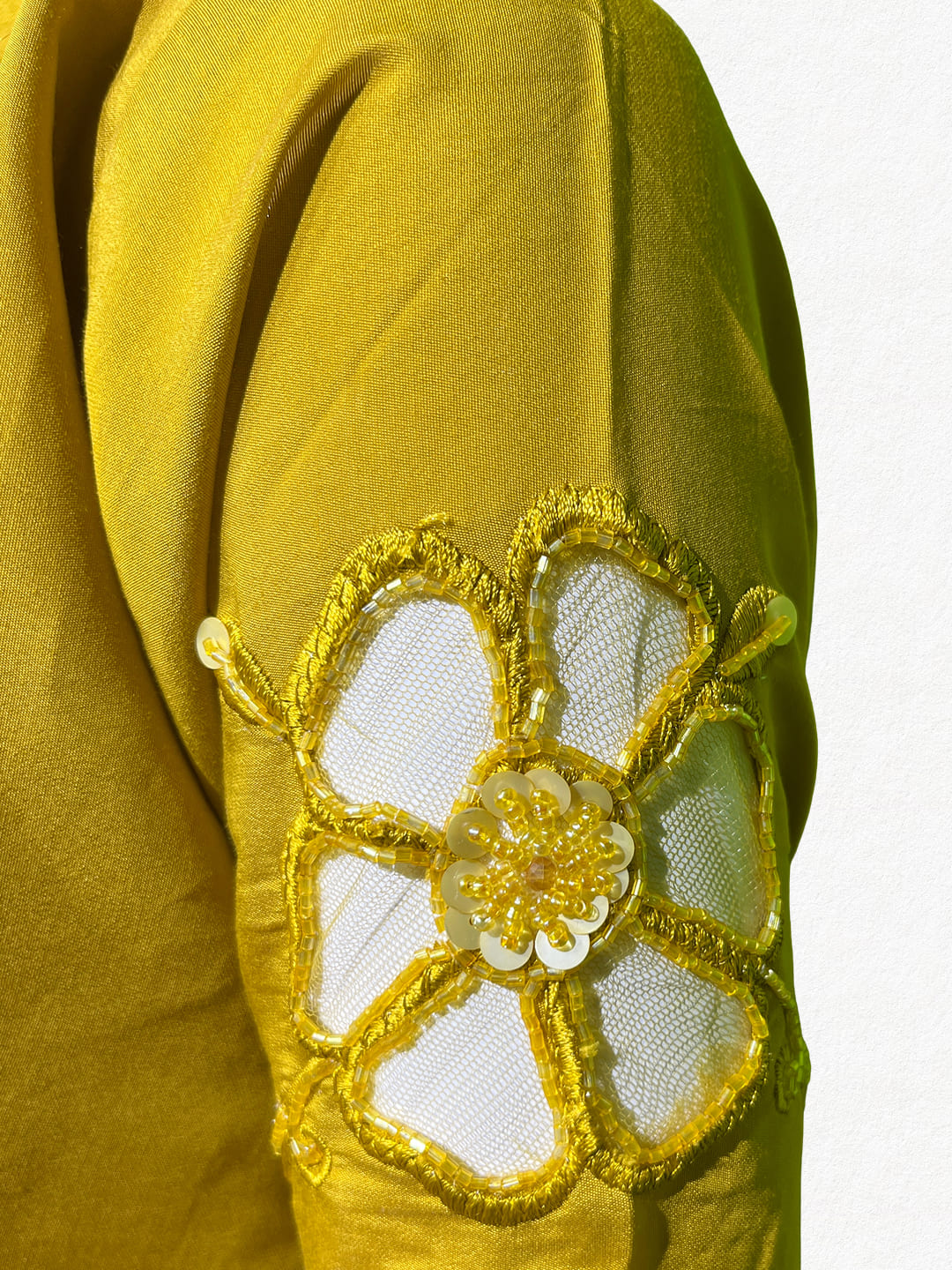 Happiora Sunlit Marigold: Beaded Cutwork Co-ord Set