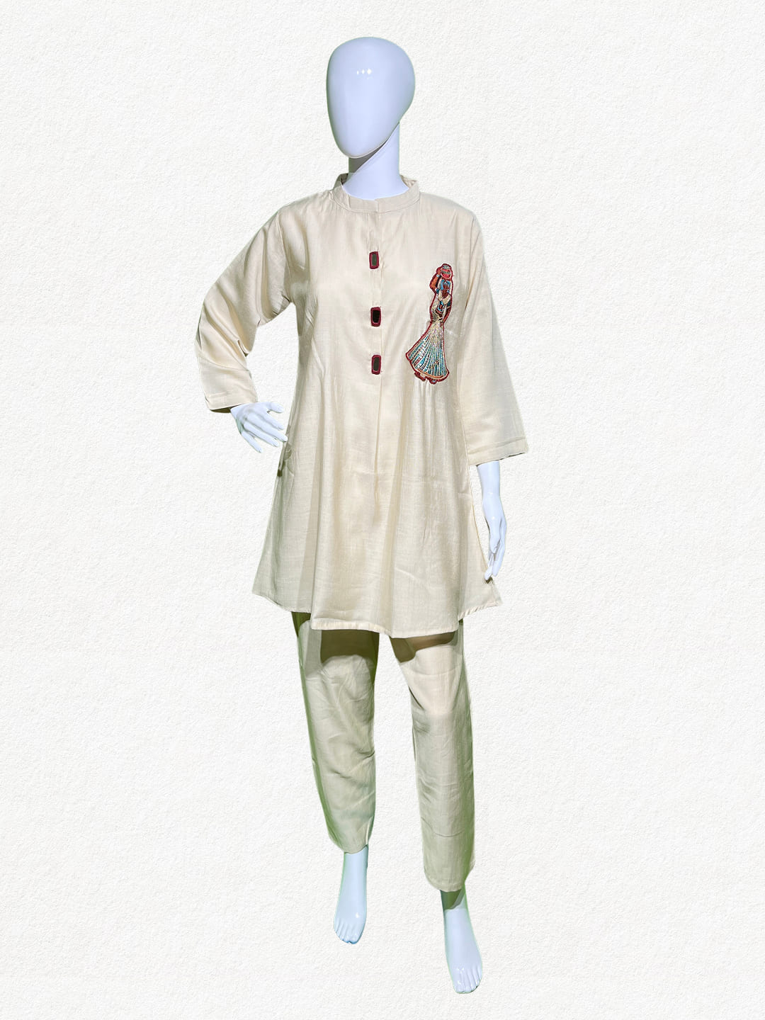 Happiora Desert Muse: Artisanal Embroidered Co-ord Set