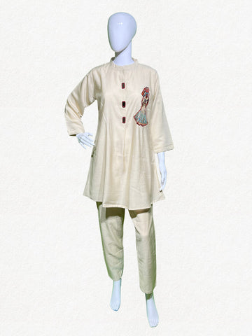 Happiora Desert Muse: Artisanal Embroidered Co-ord Set