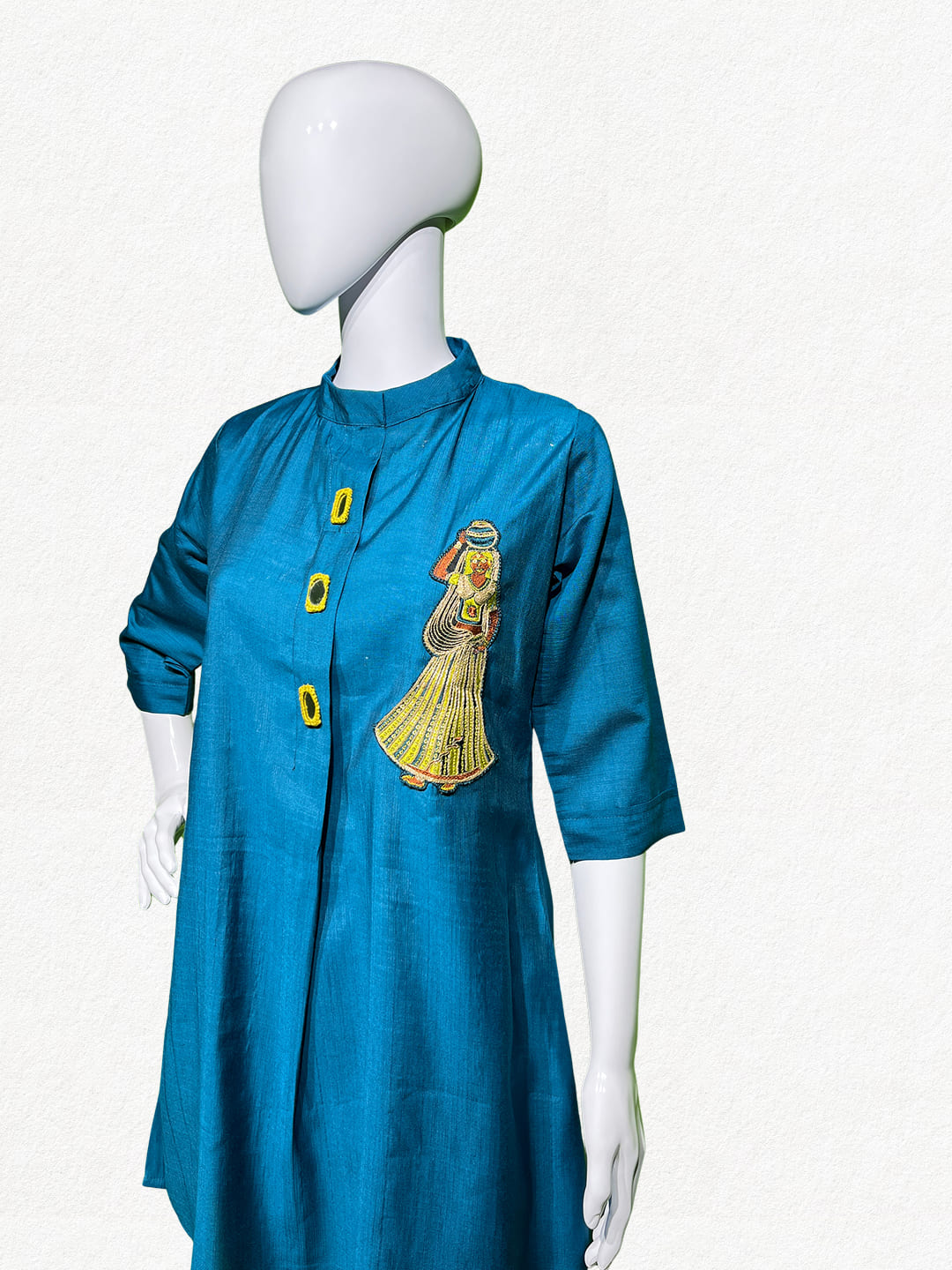 Happiora Sapphire Muse: Artisanal Embroidered Co-ord Set