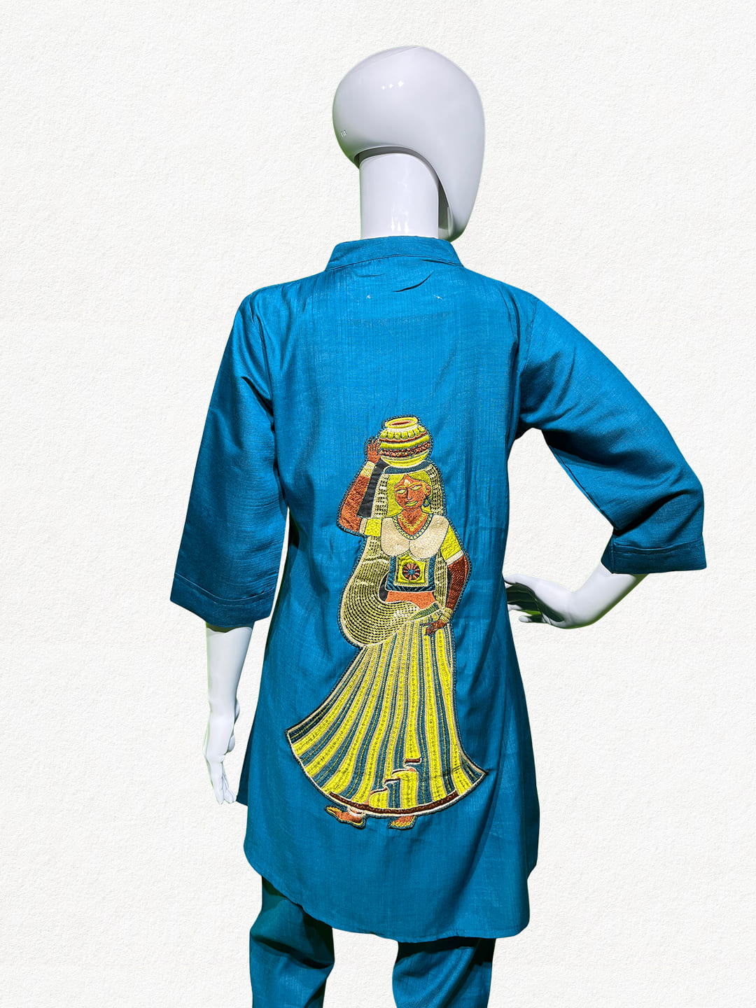Happiora Sapphire Muse: Artisanal Embroidered Co-ord Set