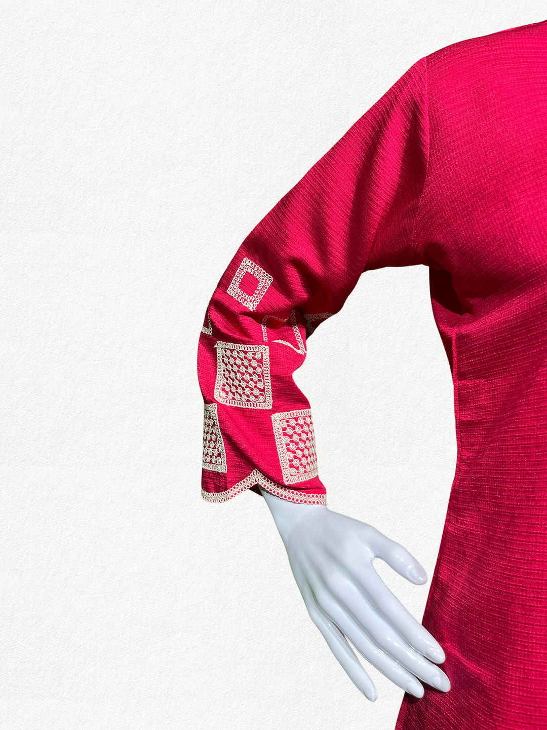 Happiora Ruby Mosaic: Geometric Embroidered Co-ord Set