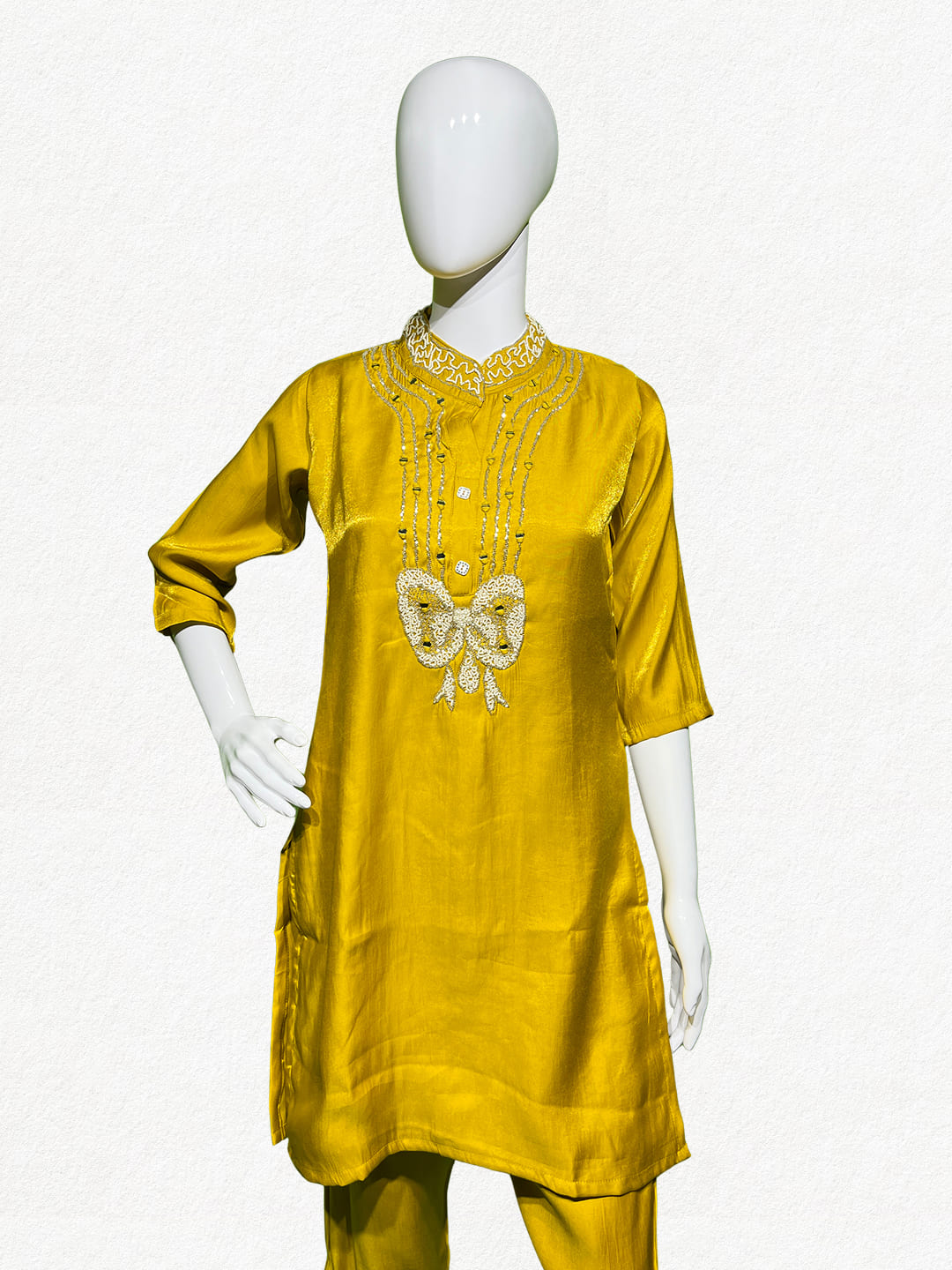 Happiora Sunshine Bow: Pearl Embellished Co-ord Set