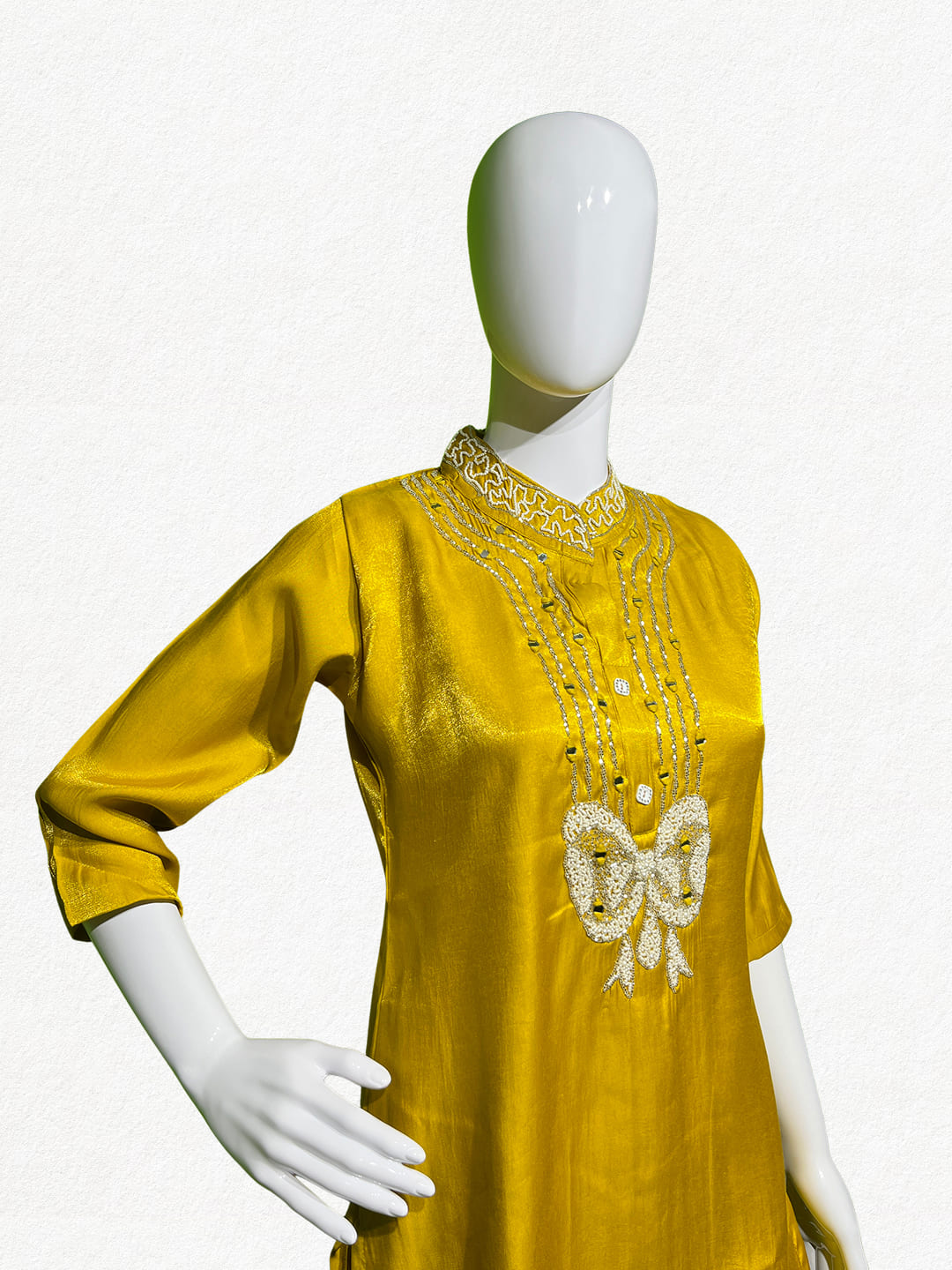Happiora Sunshine Bow: Pearl Embellished Co-ord Set
