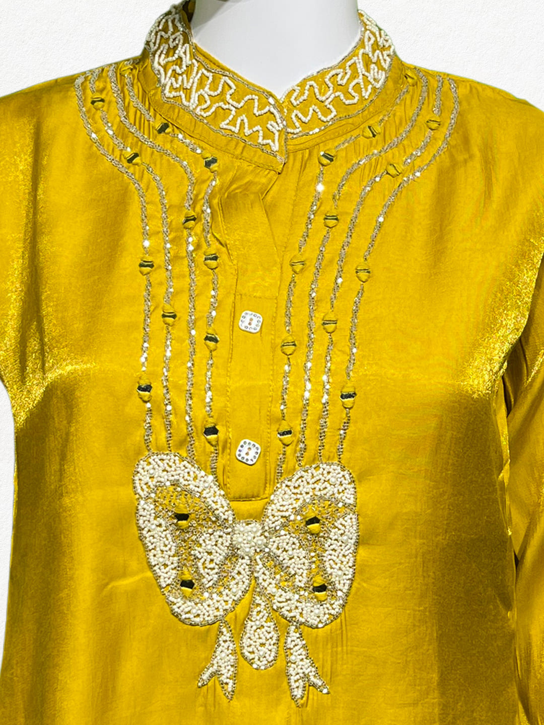 Happiora Sunshine Bow: Pearl Embellished Co-ord Set