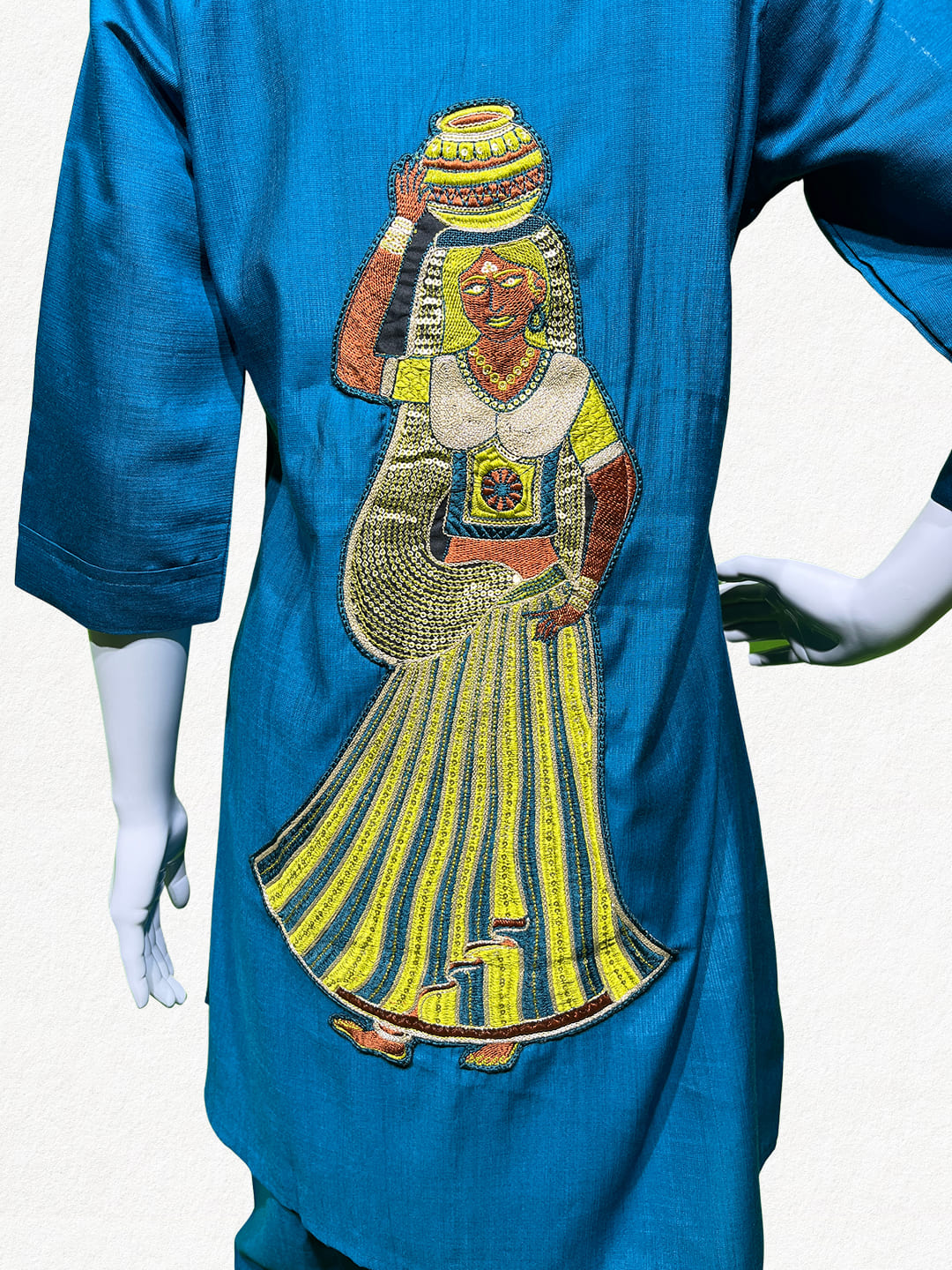 Happiora Sapphire Muse: Artisanal Embroidered Co-ord Set