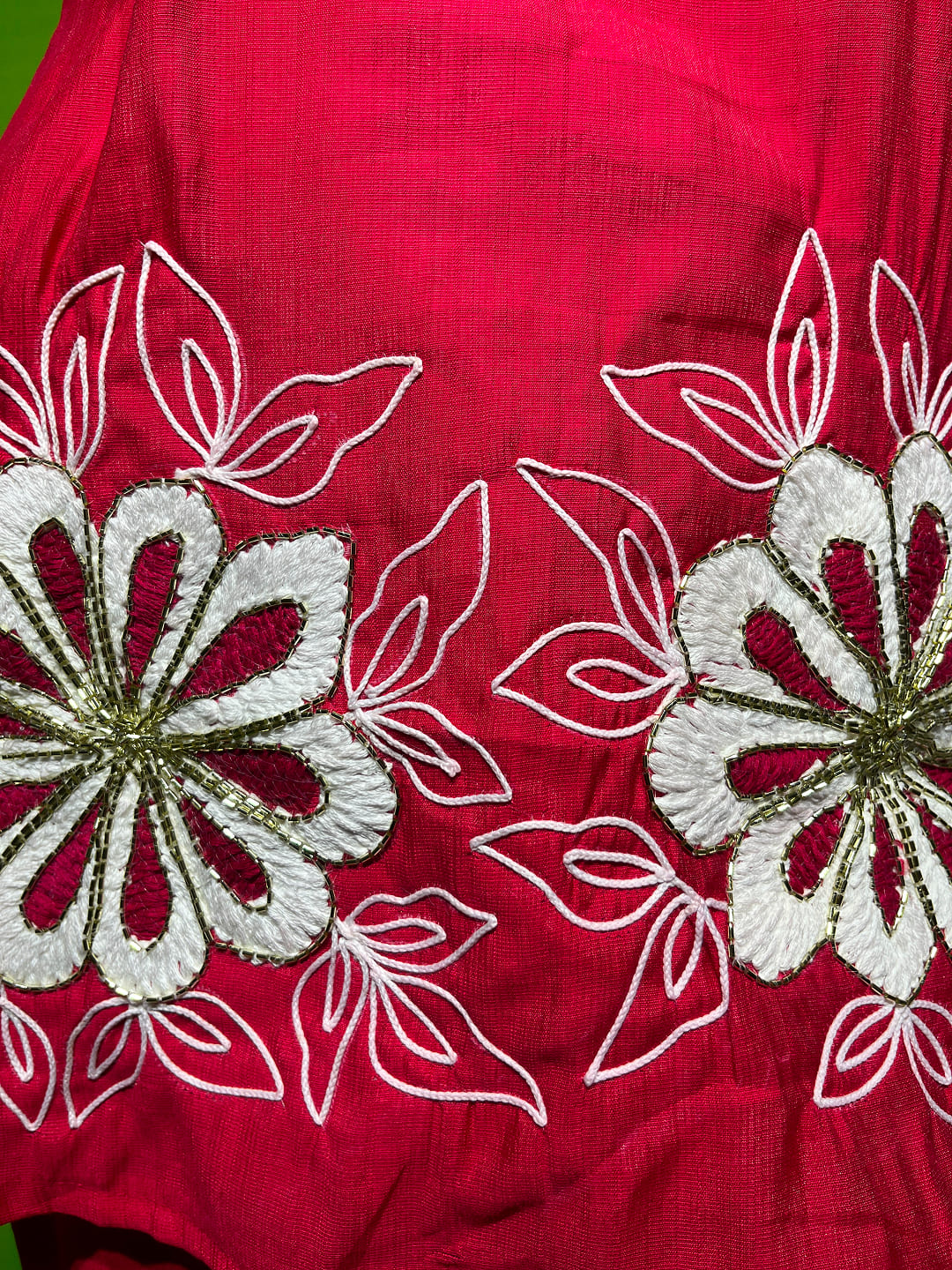 Happiora Cherry Radiance: Beaded Floral Co-ord Set