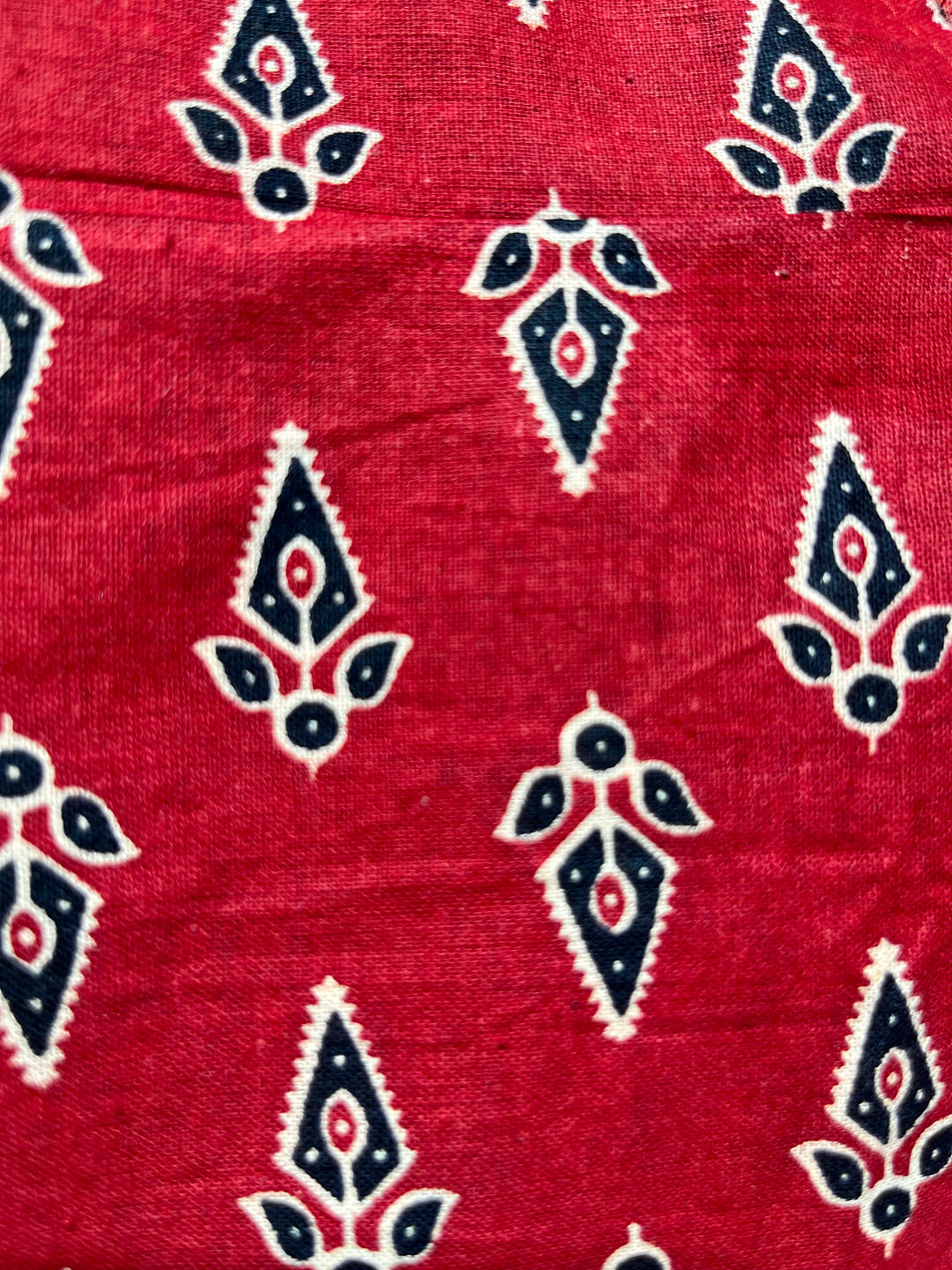 Happiora Ruby Ajrakh: Authentic Hand-Printed Kurti