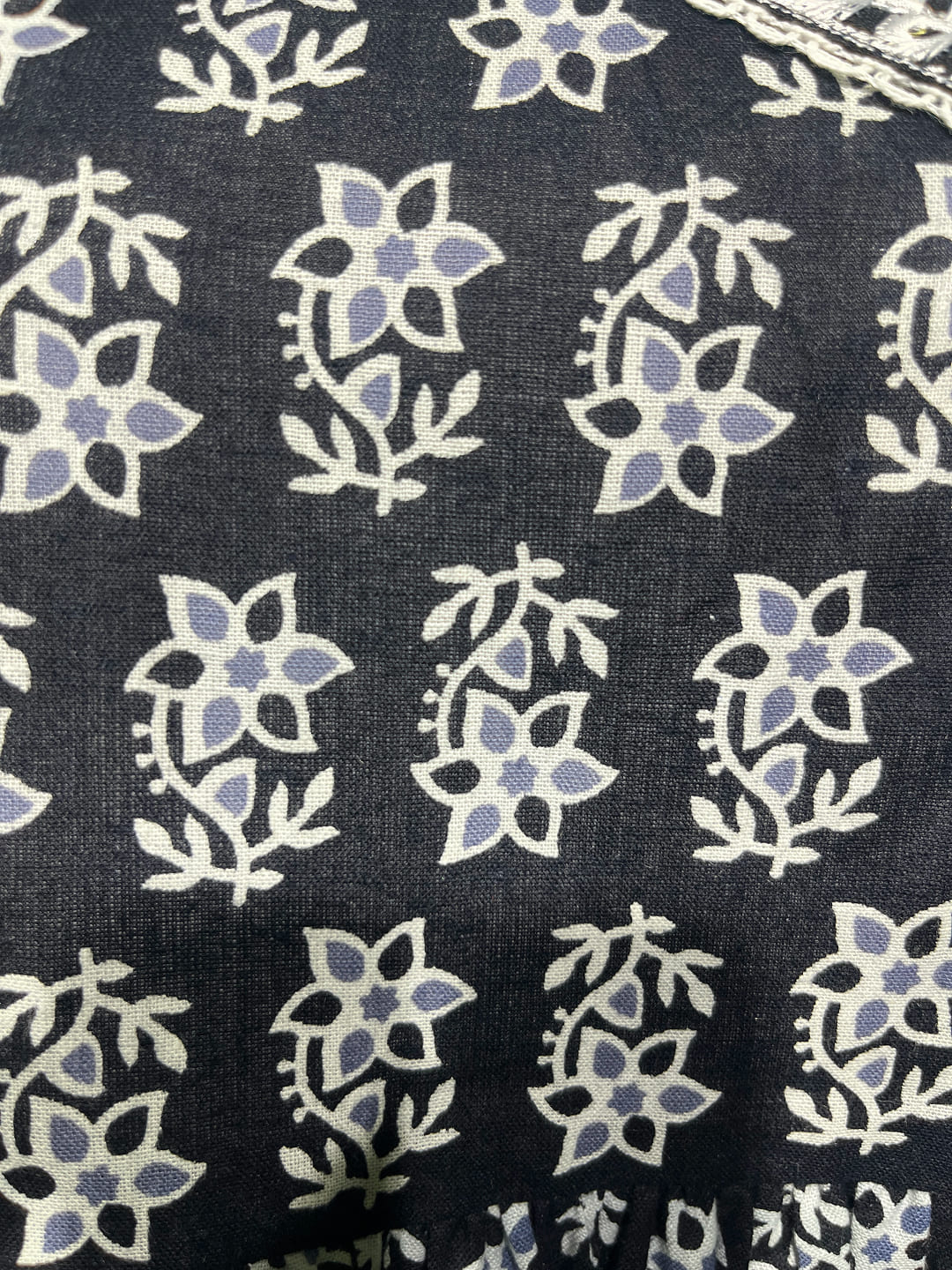 Happiora Midnight Bloom: Black Angrakha Style Peplum Tunic