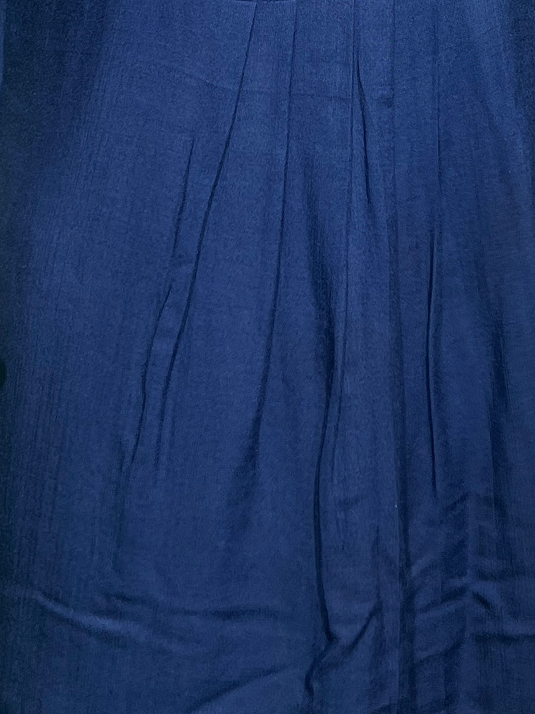 Midnight Blue Geometric Embroidered Short Kurti