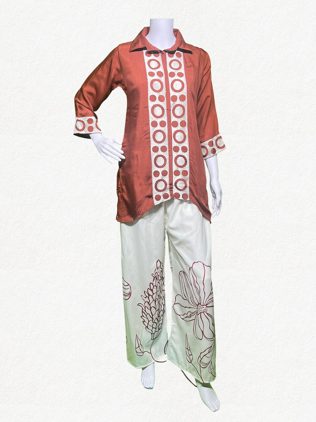 Happiora Terracotta Mod: Geometric Print Co-ord Set