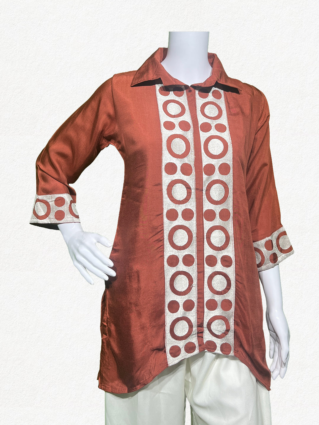 Happiora Terracotta Mod: Geometric Print Co-ord Set